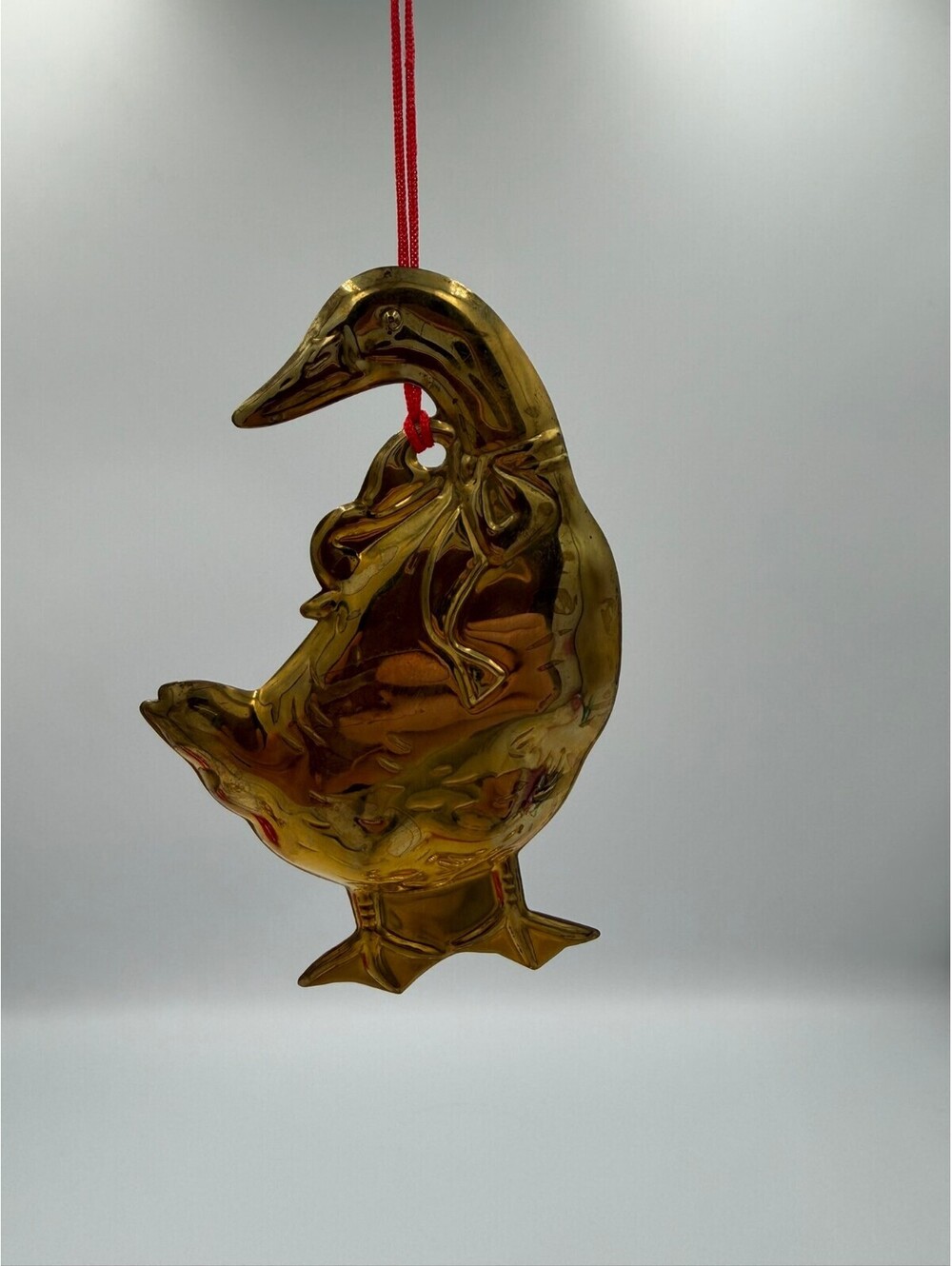 Vintage Department 56 Gold Goose Christmas Ornament